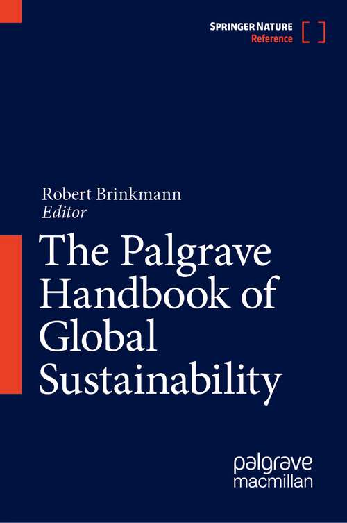 Book cover of The Palgrave Handbook of Global Sustainability (1st ed. 2023)