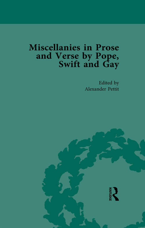 Book cover of Miscellanies in Prose and Verse by Pope, Swift and Gay Vol 2