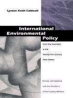 Book cover of International Environmental Policy: From the Twentieth to the Twenty-First Century