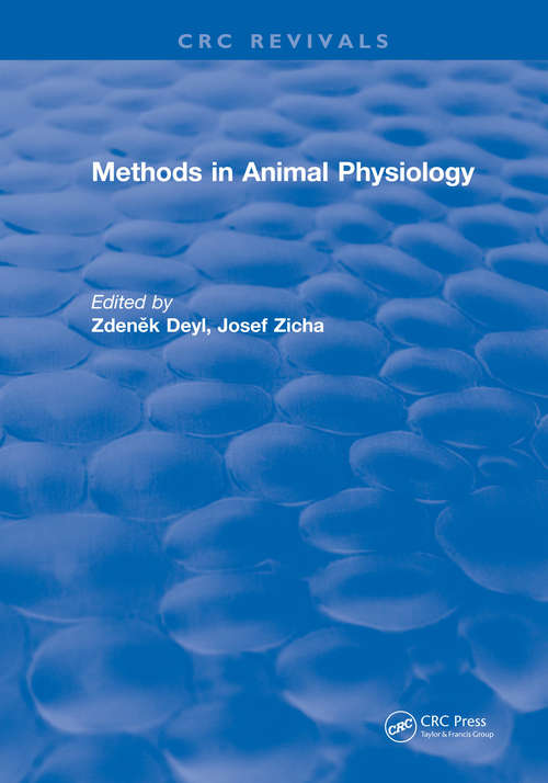 Book cover of Methods In Animal Physiology