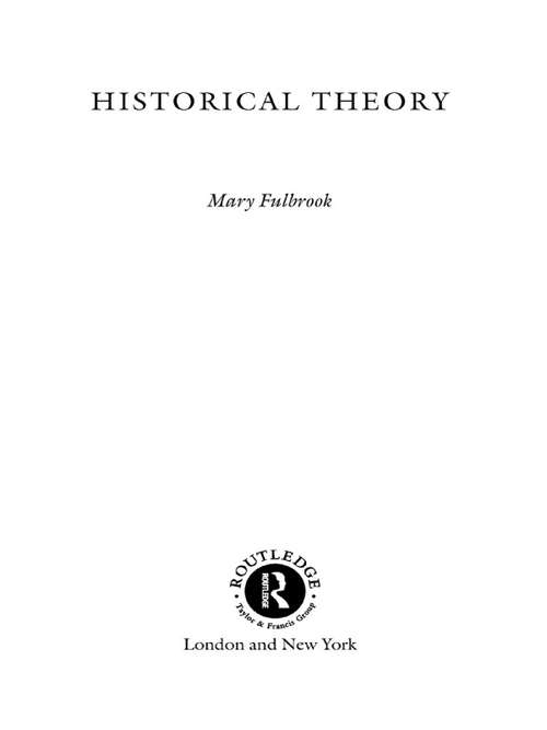 Book cover of Historical Theory