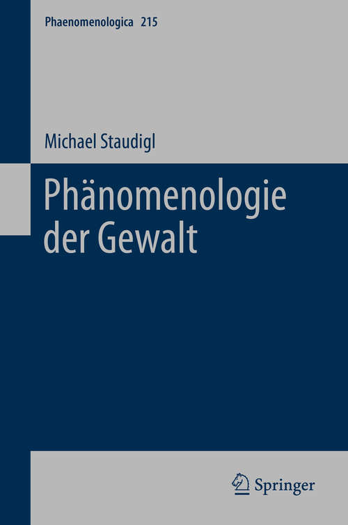Book cover of Phänomenologie der Gewalt
