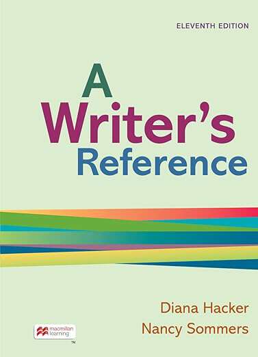 Book cover of A Writer's Reference (Eleventh Edition)