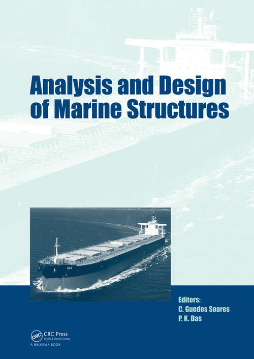 Book cover of Analysis and Design of Marine Structures: including CD-ROM