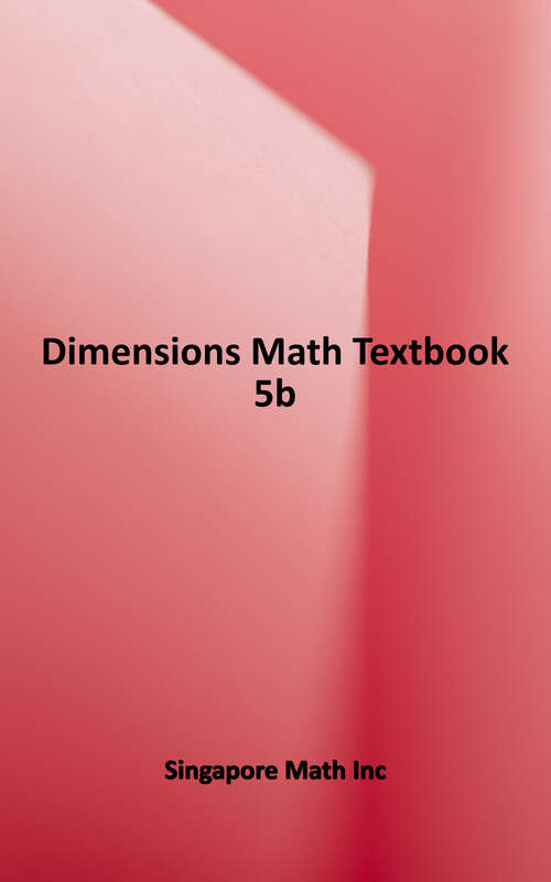 Book cover of Dimensions Math Textbook 5B