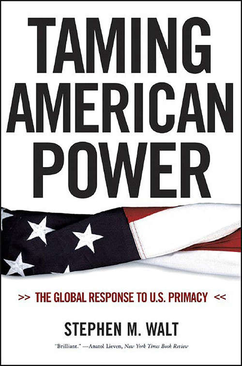 Book cover of Taming American Power: The Global Response to U. S. Primacy