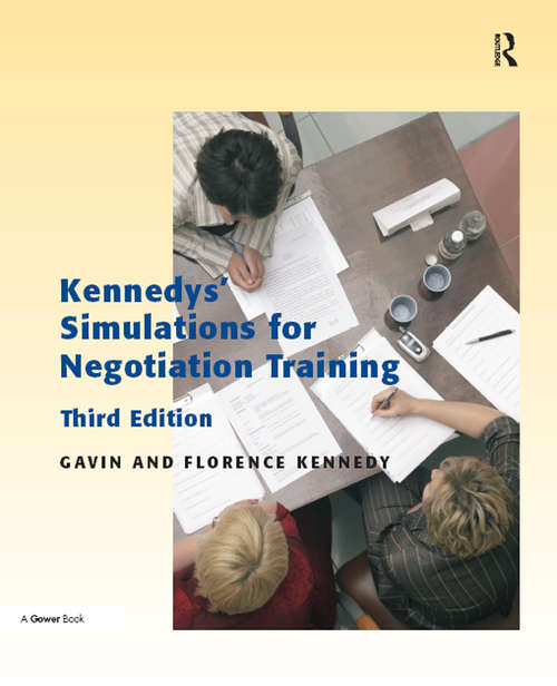 Book cover of Kennedys' Simulations for Negotiation Training (3)