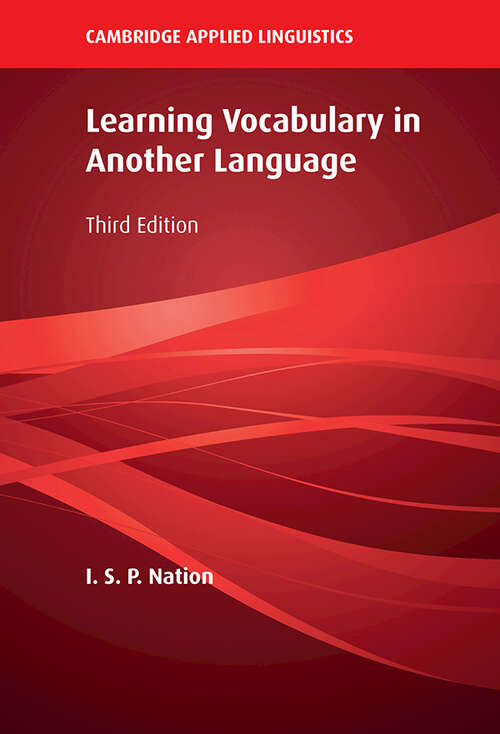 Book cover of Learning Vocabulary in Another Language (Cambridge Applied Linguistics)