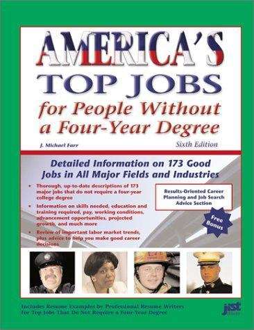 Book cover of America's Top Jobs For People Without A Four-Year Degree: Sixth Edition
