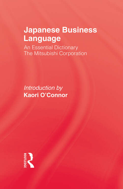 Book cover of Japanese Business Language