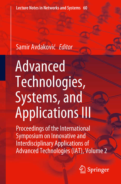 Book cover of Advanced Technologies, Systems, and Applications III