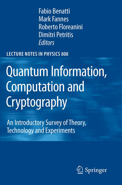 Book cover of Quantum Information, Computation and Cryptography