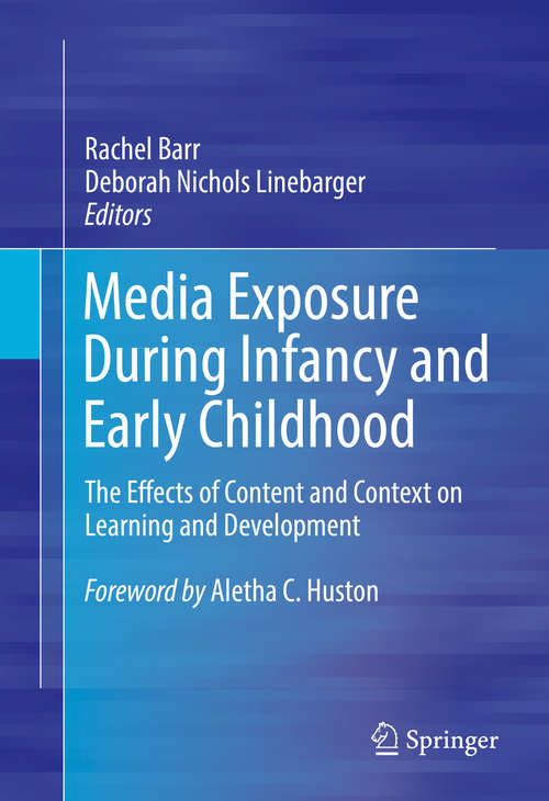 Book cover of Media Exposure During Infancy and Early Childhood