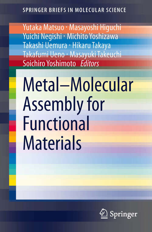 Book cover of Metal–Molecular Assembly for Functional Materials