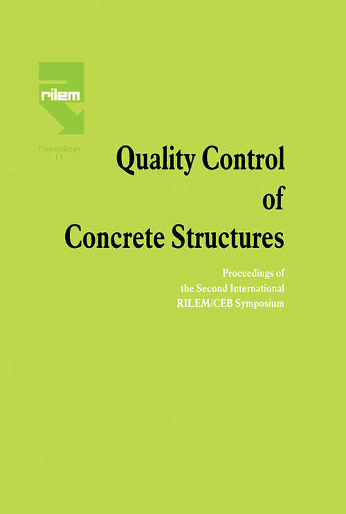 Book cover of Quality Control of Concrete Structures: Proceedings of the Second International RILEM/CEB Symposium