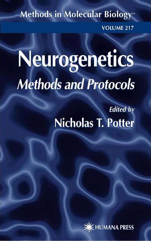 Book cover of Neurogenetics