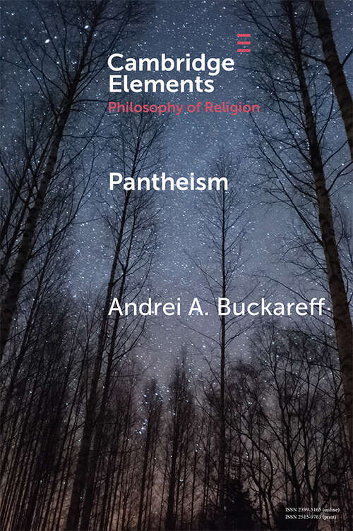 Book cover of Pantheism (Elements in the Philosophy of Religion)