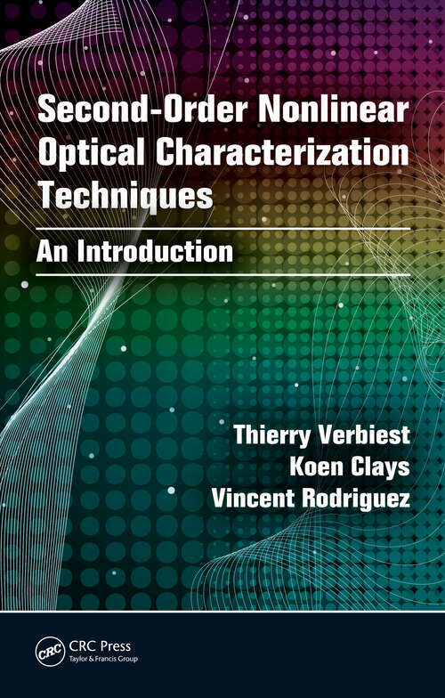 Book cover of Second-order Nonlinear Optical Characterization Techniques: An Introduction (1)