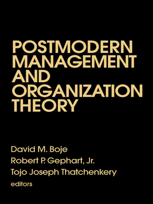 Book cover of Postmodern Management and Organization Theory