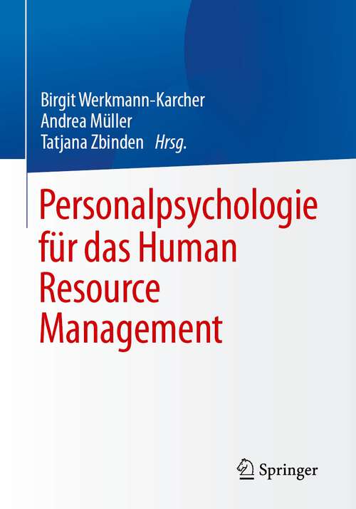 Book cover of Personalpsychologie für das Human Resource Management (1. Aufl. 2023)