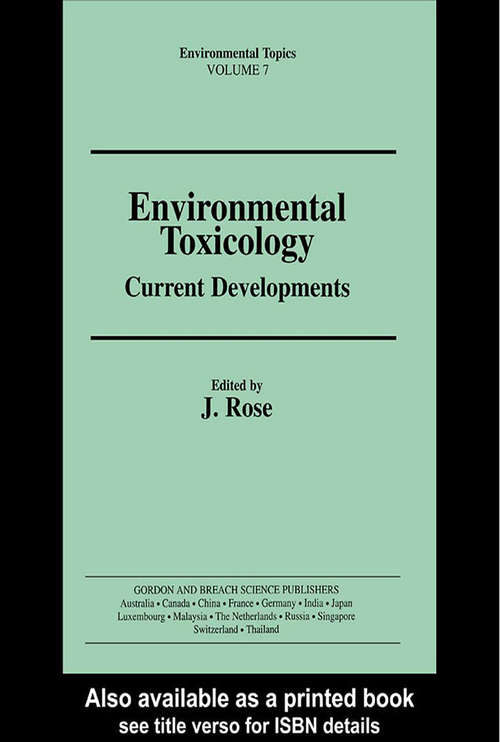 Book cover of Environmental Toxicology (1)