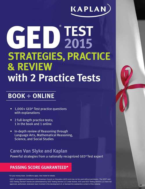 Book cover of GED® Test 2015 Strategies, Practice, and Review