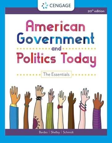 Book cover of American Government and Politics Today: The Essentials (Twentieth Edition)