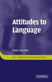 Book cover of Attitudes to Language