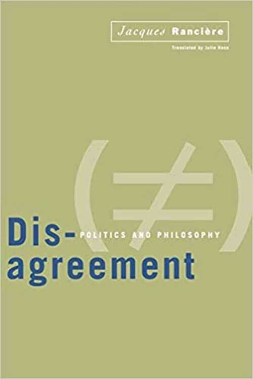 Book cover of Disagreement: Politics and Philosophy