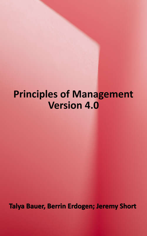 Book cover of Principles of Management Version 4.0