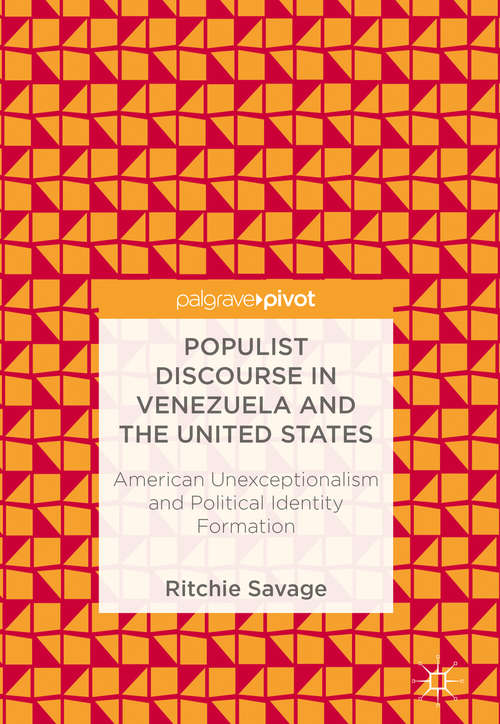 Book cover of Populist Discourse in Venezuela and the United States