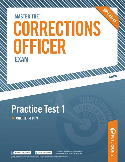 Book cover of Master the Corrections Officer: Practice Test 1