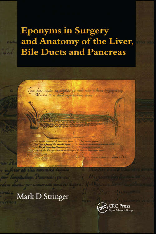 Book cover of Eponyms in Surgery and Anatomy of the Liver, Bile Ducts and Pancreas