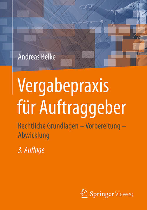 Book cover of Vergabepraxis für Auftraggeber