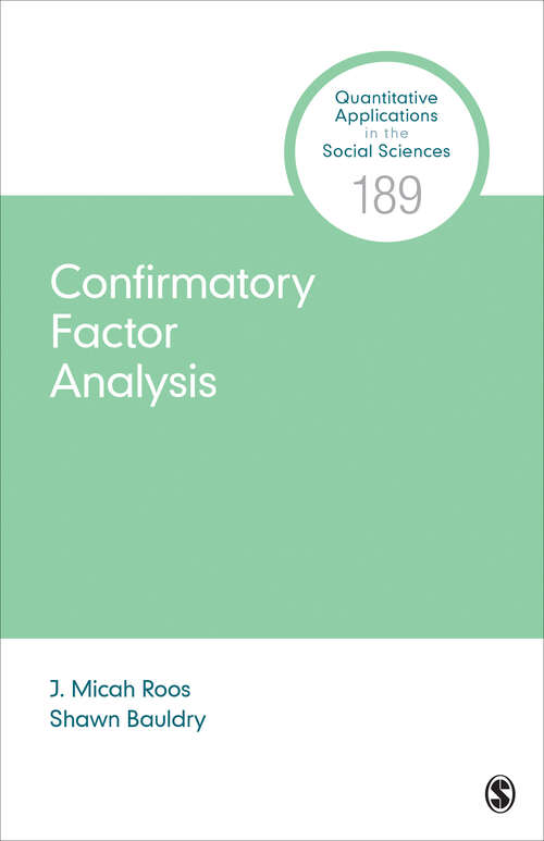 Book cover of Confirmatory Factor Analysis (1) (Quantitative Applications in the Social Sciences)