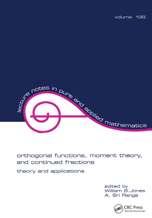 Book cover of Orthogonal Functions: Moment Theory and Continued Fractions