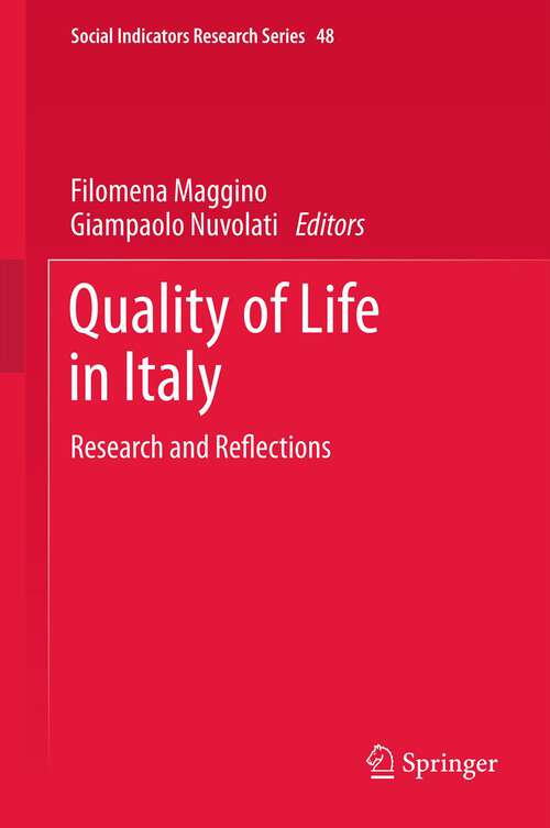 Book cover of Quality of life in Italy