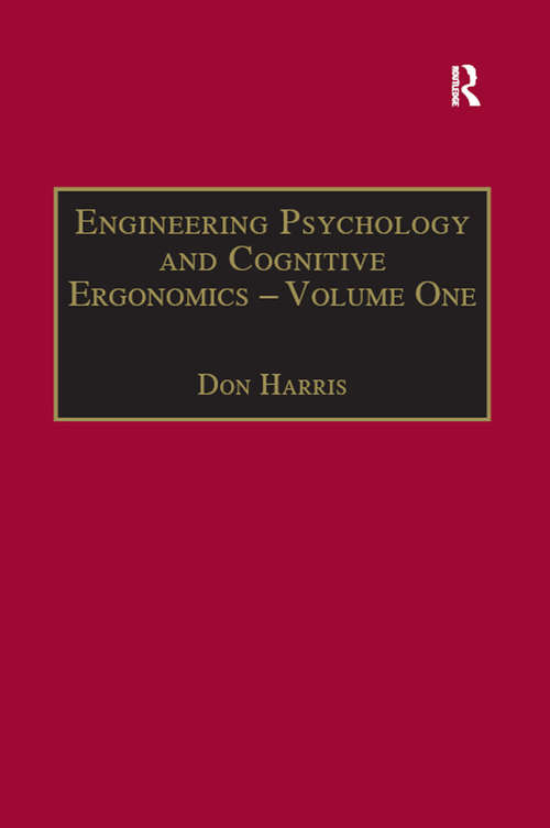 Book cover of Engineering Psychology and Cognitive Ergonomics: Volume 1: Transportation Systems (Engineering Psychology And Cognitive Ergonomics Ser.: Vol. 4)