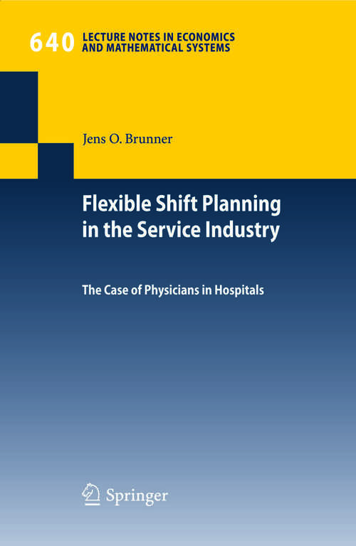 Book cover of Flexible Shift Planning in the Service Industry