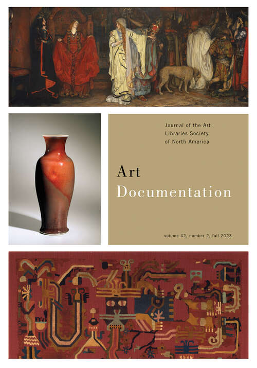 Book cover of Art Documentation: Journal of the Art Libraries Society of North America, volume 42 number 2 (Fall 2023)