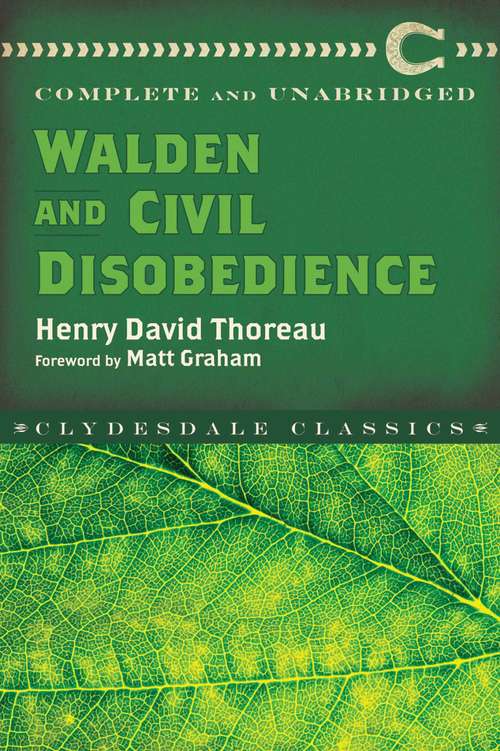 Book cover of Walden and Civil Disobedience (First Avenue Classics Ser.)