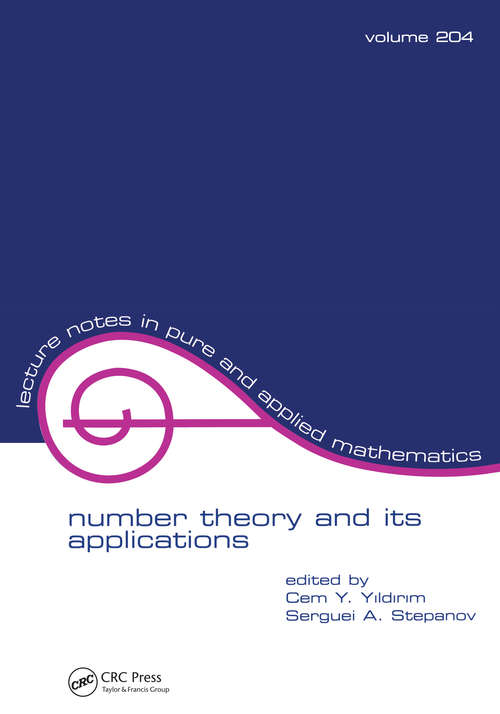 Book cover of Number Theory and Its Applications