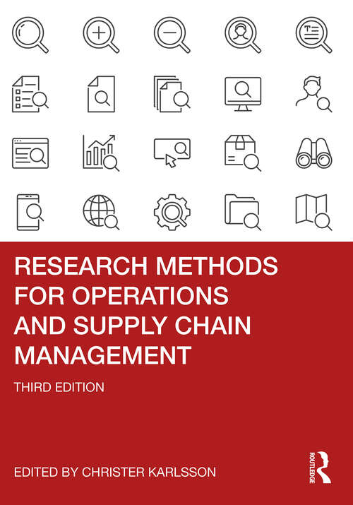 Book cover of Research Methods for Operations and Supply Chain Management