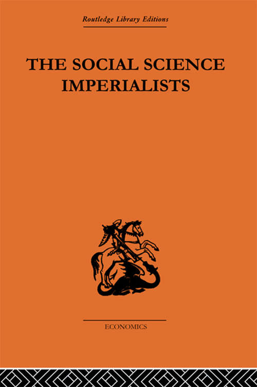 Book cover of The Social Science Imperialists