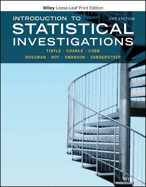 Book cover of Introduction to Statistical Investigations (Second Edition)