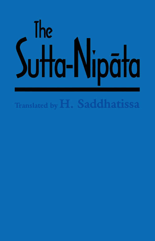 Book cover of The Sutta-Nipata: A New Translation from the Pali Canon