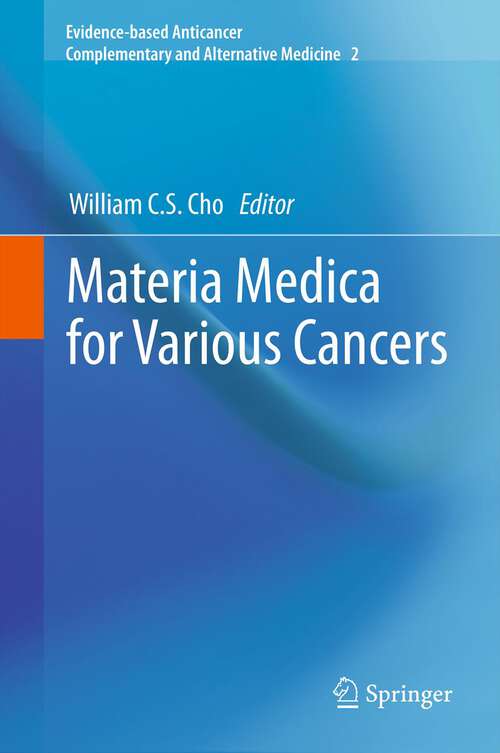 Book cover of Materia Medica for Various Cancers