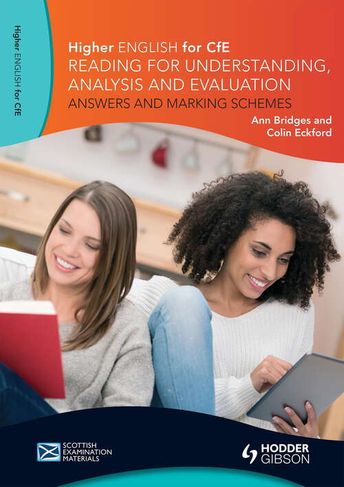 Book cover of Higher English: Reading for Understanding, Analysis and Evaluation - Answers and Marking Schemes