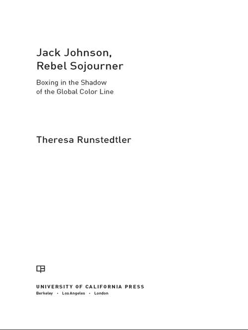 Book cover of Jack Johnson, Rebel Sojourner
