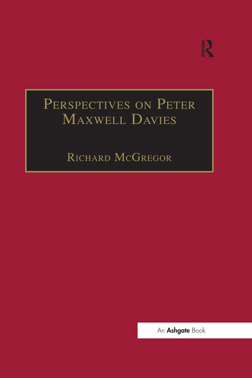 Book cover of Perspectives on Peter Maxwell Davies